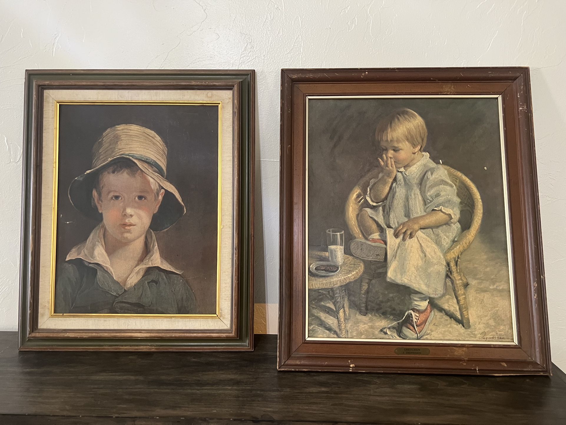 Vintage Art- Gretchen And The Torn Hat