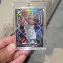 Zion Williamson Obsidian Electric Etch Holo Number 57/99 Basketball Card