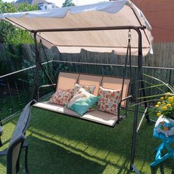 3 seat swing with canopy