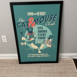 Framed Tom & Jerry Poster 24x36