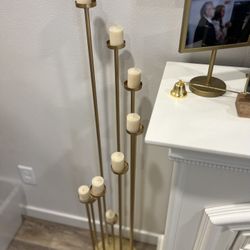 Tall Gold Candelabra Display