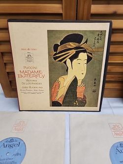 PUCCINI MADAME BUTTERFLY 3 LP Box Set Angel SCL-3604 MINT VINYL VG+ Booklet 1960