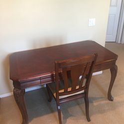 Solid Wood Desk and Chair