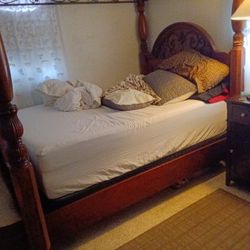 Bed Frame, ottoman, Nightstand, Mattress Set!