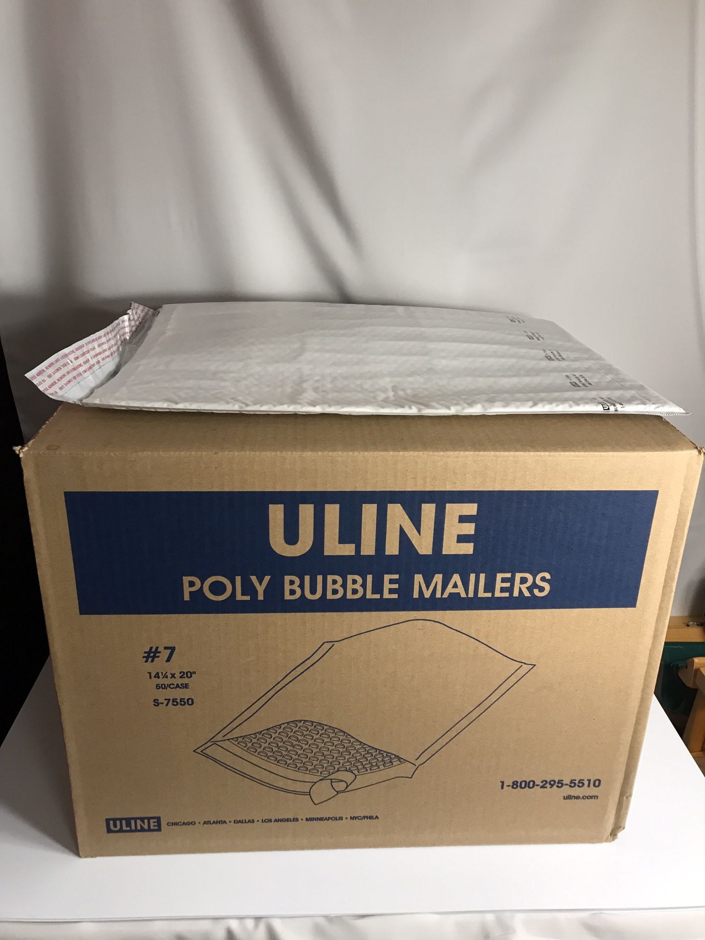 ULINE Poly Bubble Mailers #7 14 1/4” x 20”