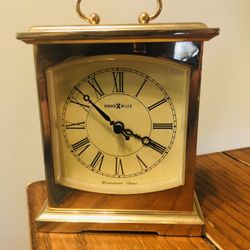 HOWARD MILLER BRASS WESTMINSTER CHIME CLOCK 612-735