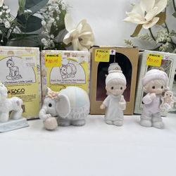 P47 Precious Moments–Lot of 4 vintage Ornaments Perfect Condition•With Box