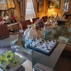 Glass table and chairs