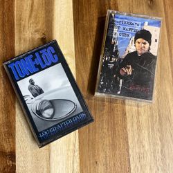 Ice Cube . Tone Loc. Cassette tapes. Vintage. 1980s.
