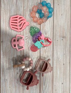 Lot of Baby Girl Teething Toys