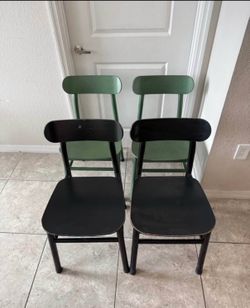 Birch Wood Chairs - set of 4
