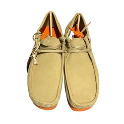 Clarks Originals Men's Light Tan Orange Suede Wallabee Shoes (contact info removed)4