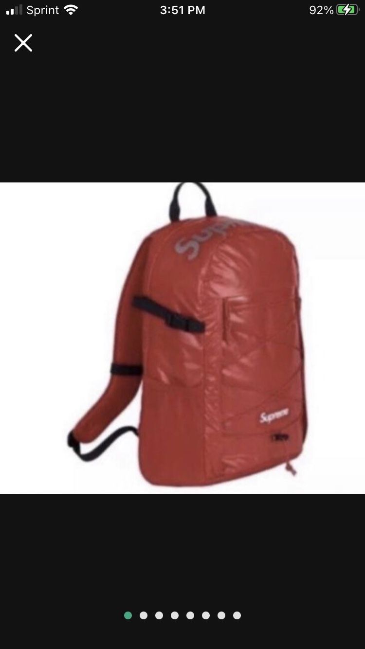 SUPREME BACKPACK RED CORDURA MATERIAL RARE NEW GREAT CONDITION BAG LUGGAGE WATERPROOF SCHOOL TRAVEL