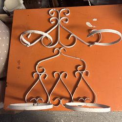 Vintage Metal Plant Holder Wall Decor