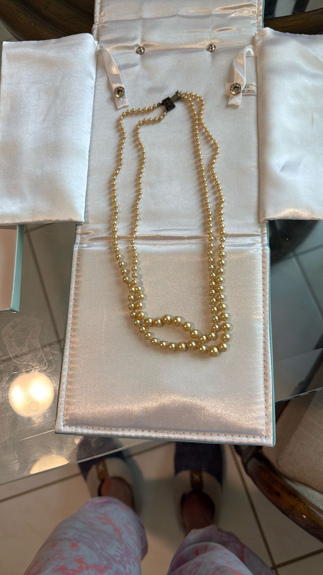 Vintage Pearls, Double String Set, No Brand .