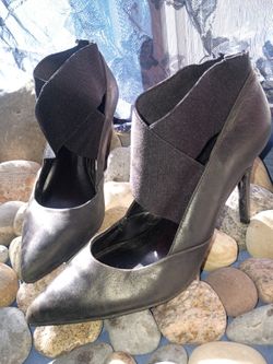 Levity Black Leather Heels 