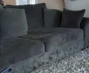 LIVING SPACES GREY SECTIONAL