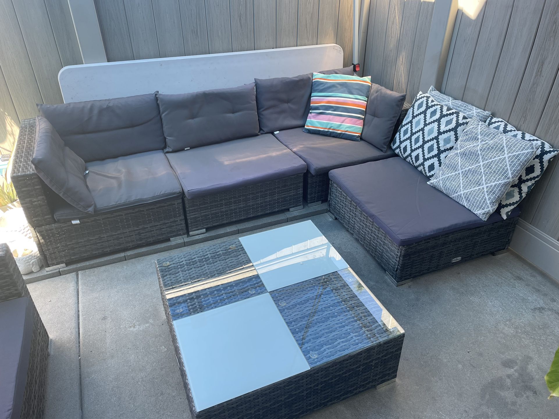 Outdoor Patio Couch w/ Coffee Table