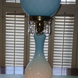 Old Blue Italian Vetriarti Lamp 