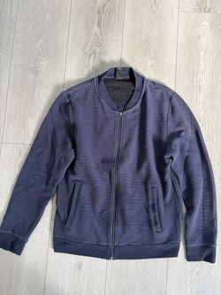 Blue Zip Up Cardigan/sweater, L