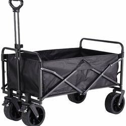 Collapsible Heavy Duty Foldable Wagon Cart for Groceries, Shopping, Garden, Beach, Sports - 330LBS Weight Capacity – Utility Wagon with Wheels