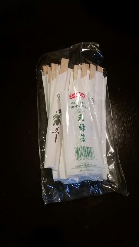 Bag of brand new chopsticks