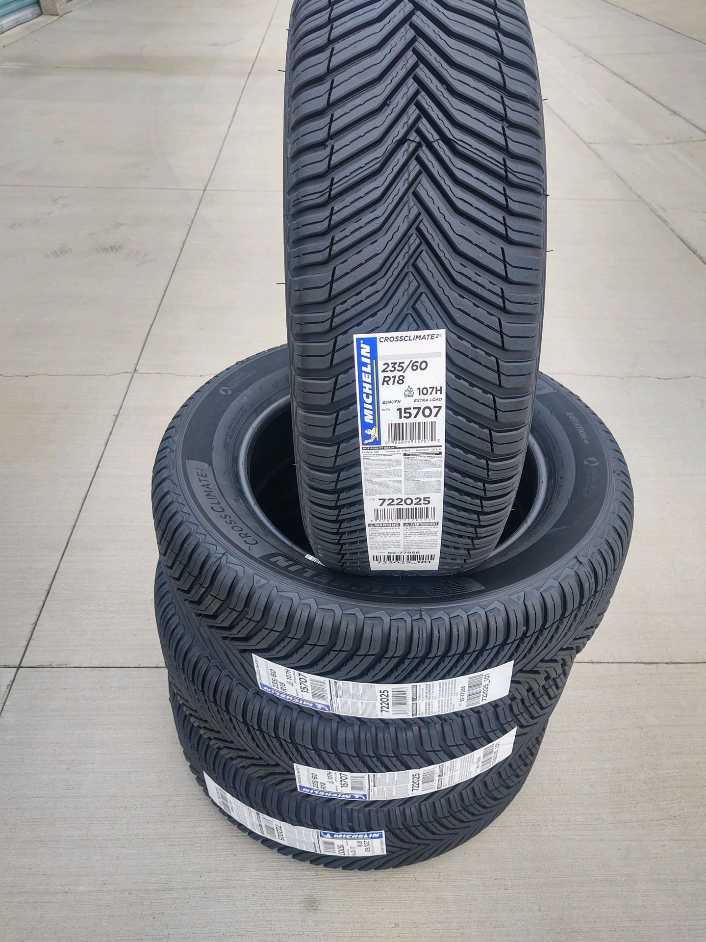 new 235/60/18 michelin tires  price is firm