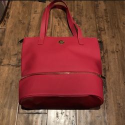 Joy Mangano 4 Piece Travel Set Red Leather