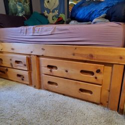 FULL Bed Frame With Drawers