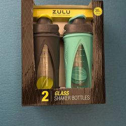ZULU Glass Shaker Bottles (2-Pack)
