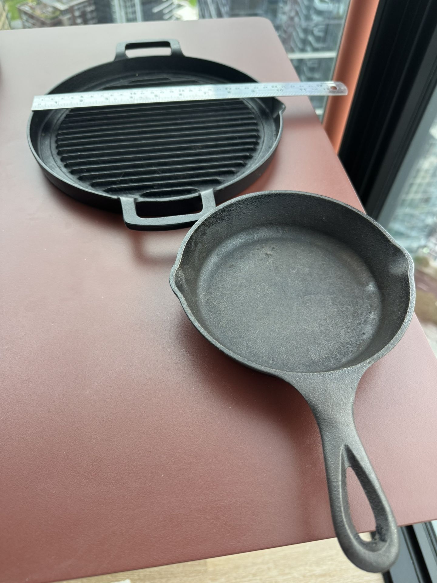 Cast Iron Griddle And Mini Pan
