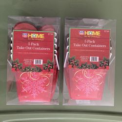 New! 2 Five Pack (10) Boxes Chinese Take Out Containers/Gift Card Boxes for the Holidays!