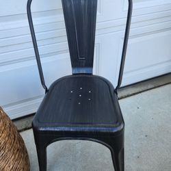 Metal Chair & Wicker table/ Stool  $35 For Both 