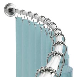 No More THINKING! Here’s Your ANSWER! : CURTAIN & ROD w/ POP OUT LINING w/ Convex CHROME ROD