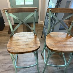 2 Bar Height Bar Stools 