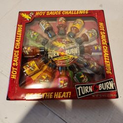 Turn & Burn Hot Sauce Challenge Game Spin the Wheel 12 different best by 15,2014