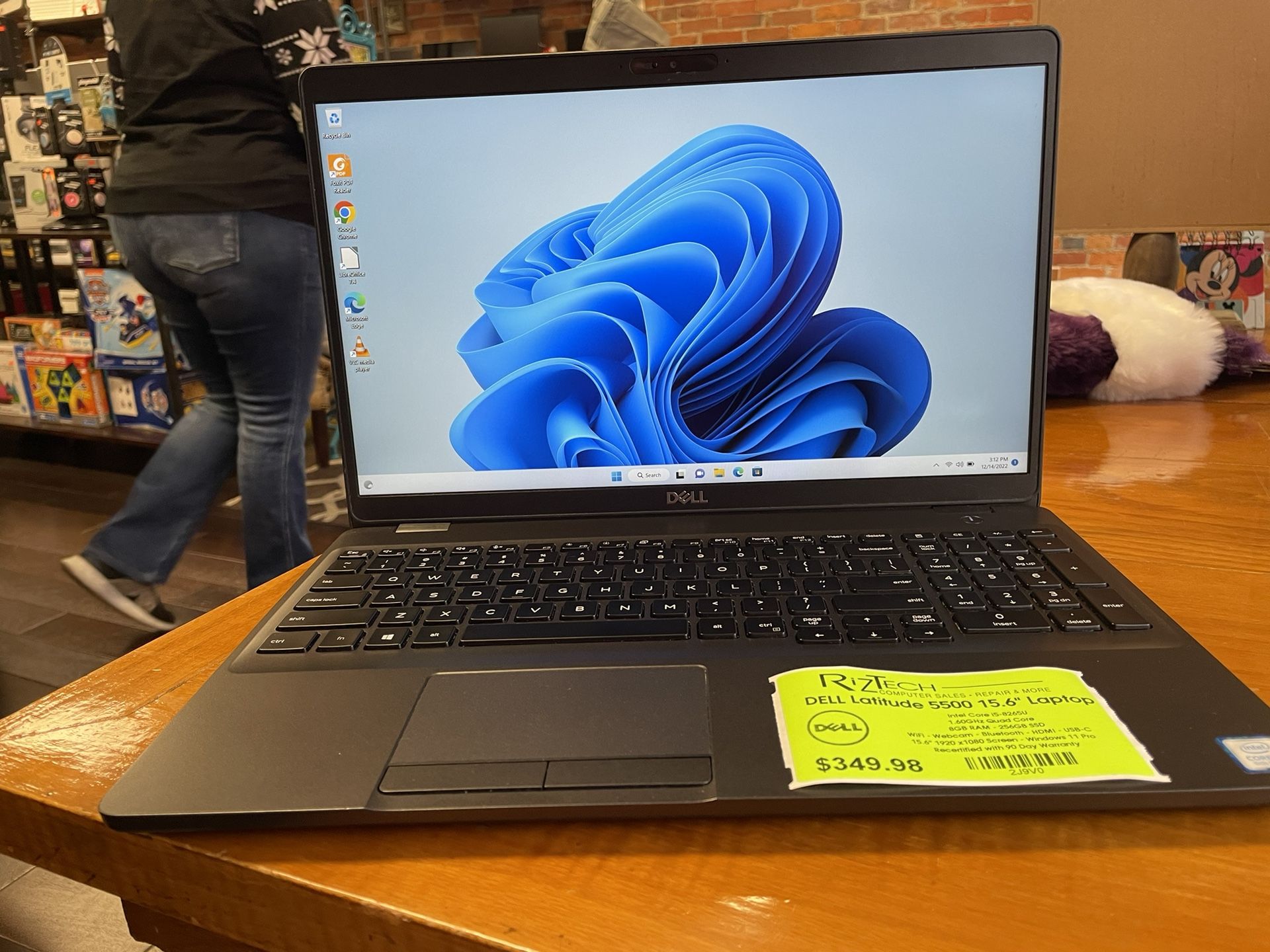 Dell Latitude 5500 Laptop i5 Quad Core 16GB RAM 256GB SSD W11Pro 15.6” FHD
