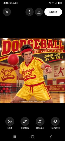 HALLOWEEN Sprtit COSTUME new DODGEBALL Average Joe's Movie Dodgeball  Mens  New Costume Medium