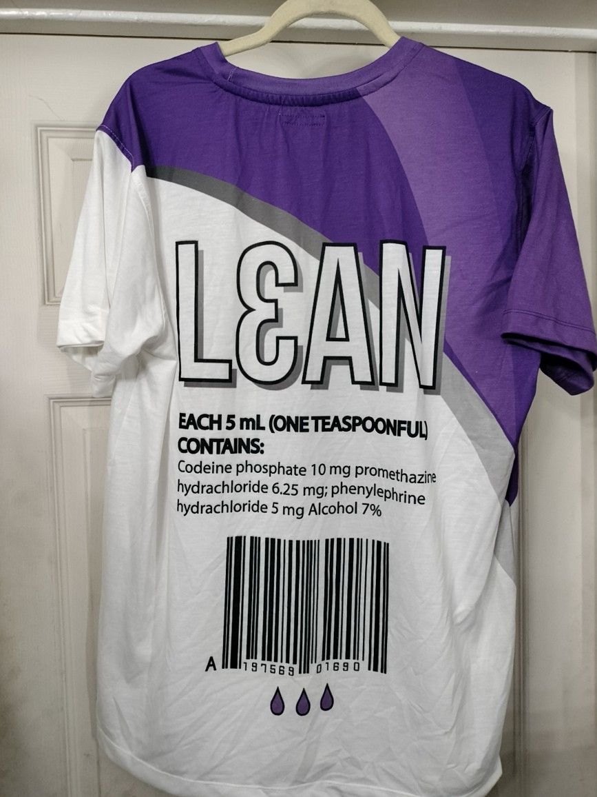 Purple In My Cup Lean T Shirt Size XL