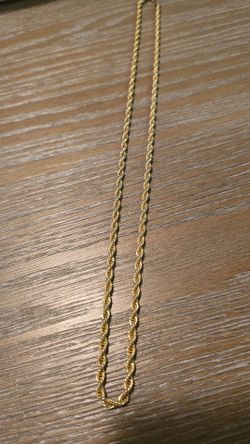 14K Gold Rope Chain Necklace