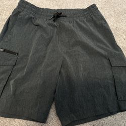 Men’s Gray Old Navy Active Shorts/Swim Trunks (Medium)