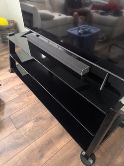 Tempered glass tv stand