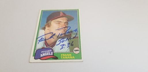 Frank Tanana Signed 1981 Topps Baseball Card