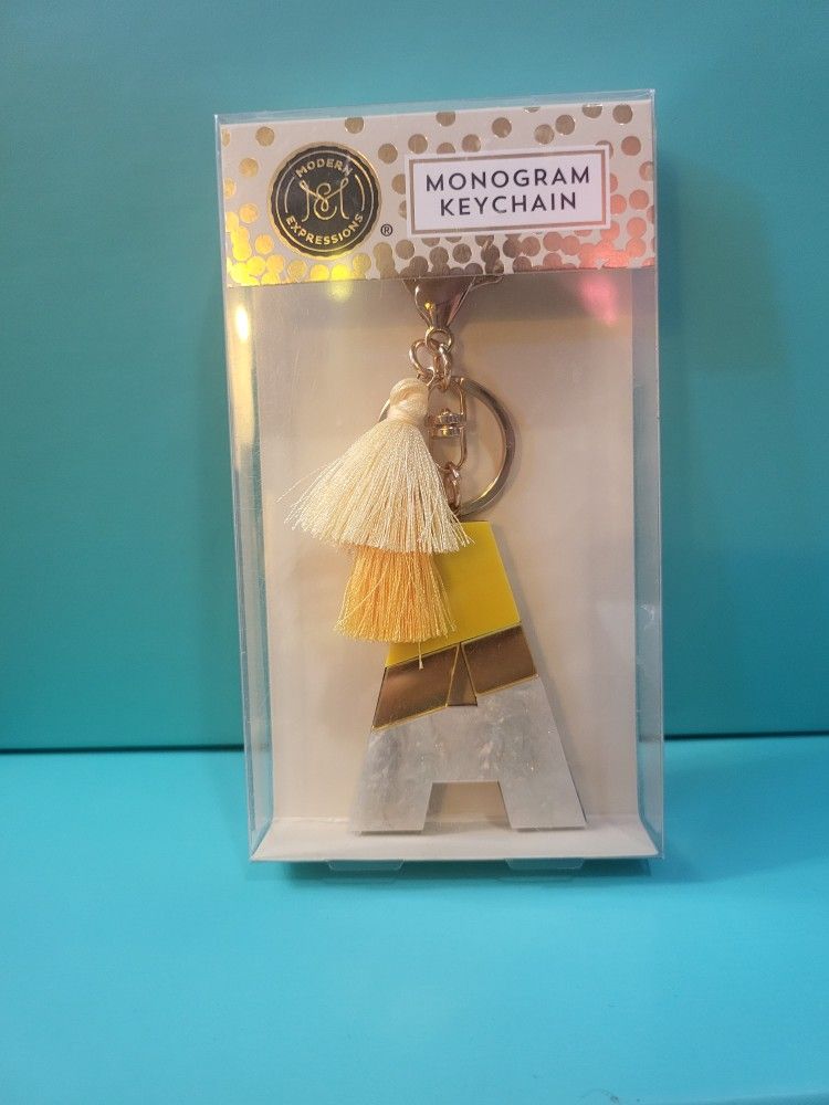 NEW Initial A Keychain 