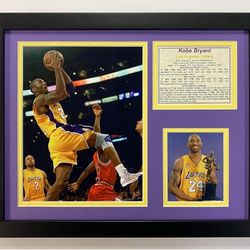Legends Never Die "Kobe Bryant Gold Jersey Framed Photo Collage, 11 x 14-Inch, Black