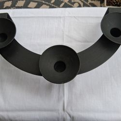 Vintage Black Taper Candle Holder
