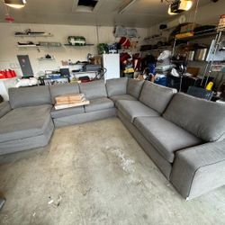 Ikea Kivik 6 Seat Corner Couch, Comes With Chaise And New Covers