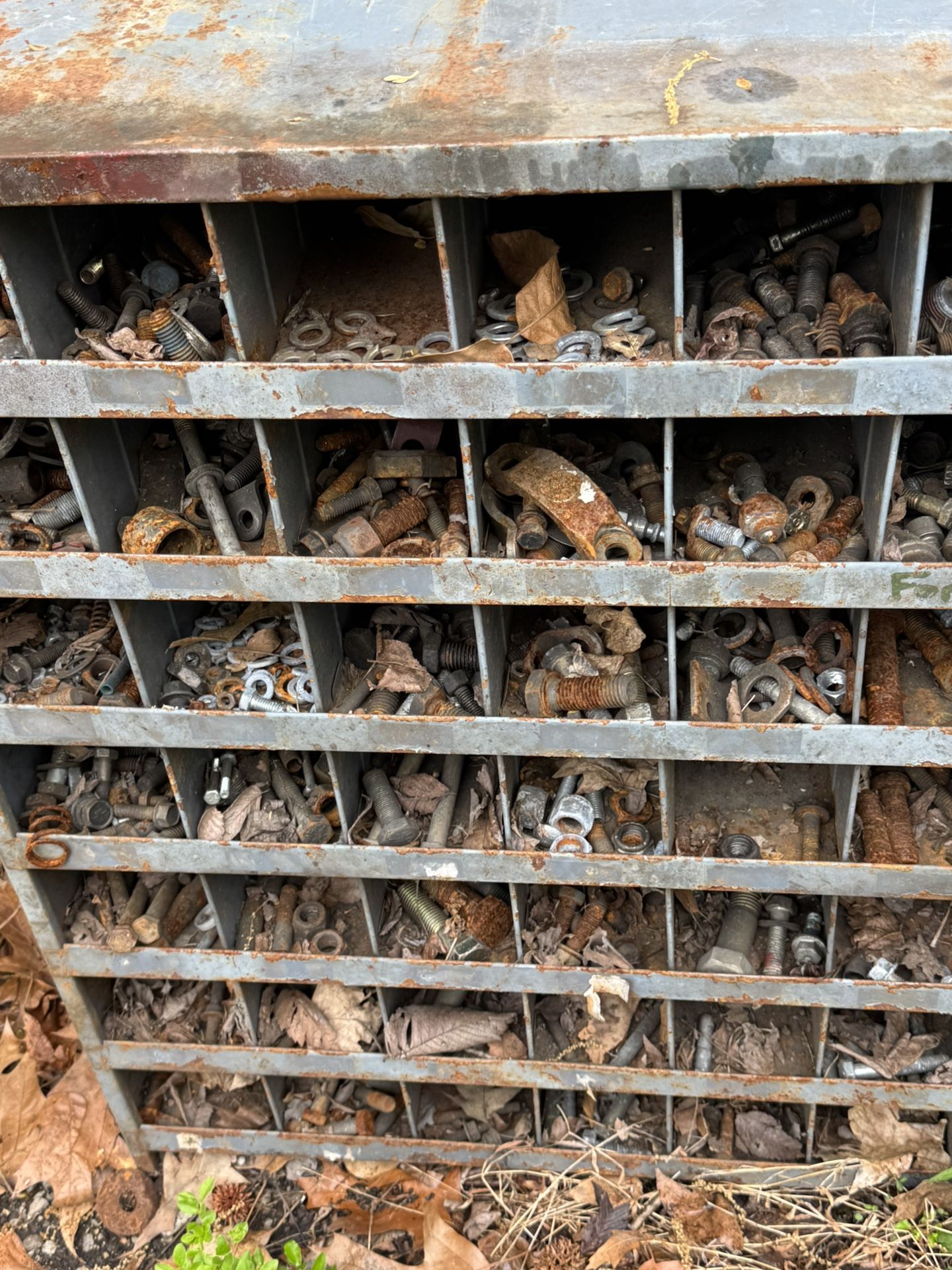 Metal Bolt Container With Random Bolts 
