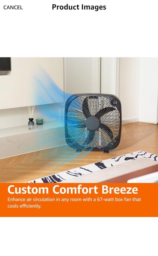 3 Speed Box Fan