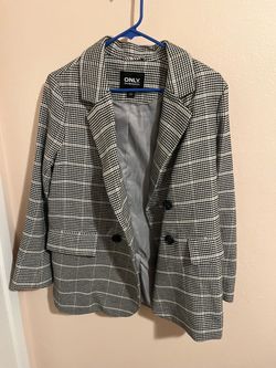 ONLY Houndstooth Double-Breasted Coat